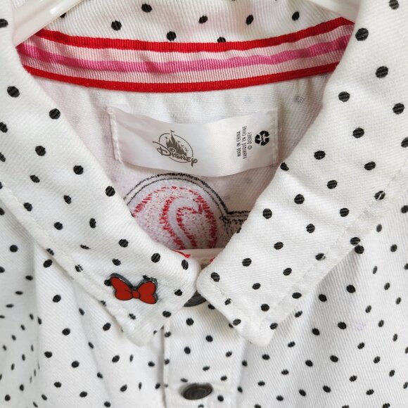 Disney Minnie Mouse Forever Polka Dot Women's Sz 3X Denim Jacket Sequin Back NWT - Picture 5 of 15